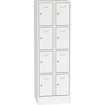 Kovová šatní skříň s 8 schránkami SBS 32-8, slevy