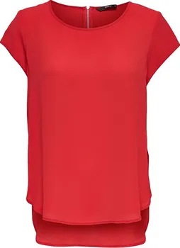 Dámské tričko Only Vic S/S Solid Top Noos Wvn High Risk Red 
