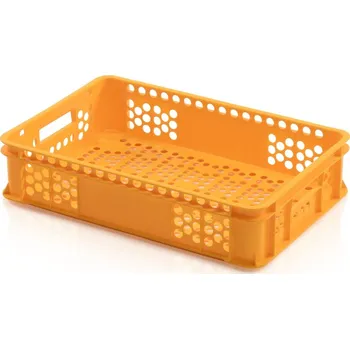 Úložný box Plastová přepravka na pečivo N, otevřený úchyt, 60x40x13,1 cm