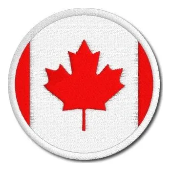 Nášivka Pelisport Nášivka Kanadská vlajka kulatá ø 4,5 cm - nelze suchý zip