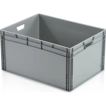 Úložný box Plastová EURO přepravka - otevřený úchyt, 80x60x42 cm