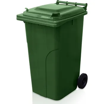 Popelnice Plastová popelnice 240 litrů, zelená, slevy od více ks
