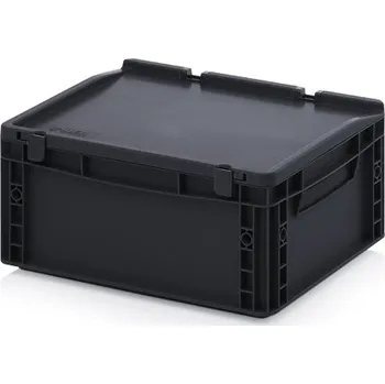 Úložný box Plastová ESD přepravka s víkem, 40x30x17 cm, objem 15 l
