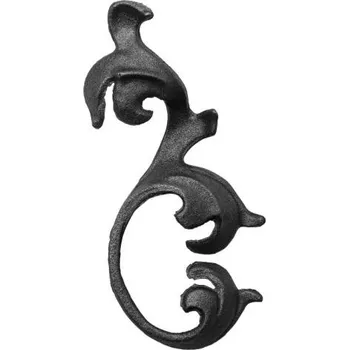 PSG Ozdobný list pro kovaný plot, bránu, zábradlí a mříže 52.024, 180x85 x 4 mm, pravý