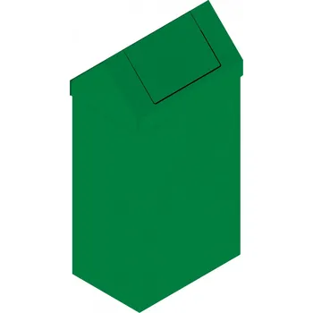 Odpadkový koš Koš na tříděný odpad 1262, objem 90 l, zelený