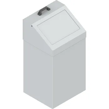 Odpadkový koš Koš na třídění odpadu 1267, objem 70 l, víko šedé