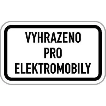 Dopravní značka Dodatková tabule - Vyhrazeno pro elektromibily