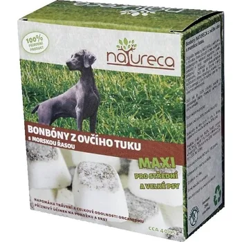 Pamlsek pro psa Natureca Maxi bonbóny z ovčího tuku s mořskou řasou 250 g