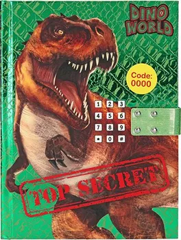 zápisník Dino World Top Secret se zámkem na kód