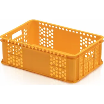 Úložný box Plastová přepravka na pečivo S 20 v, otevřený úchyt, 60x40x20 cm