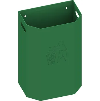 Odpadkový koš Venkovní závěsný odpadkový koš, objem 50 l, zelený