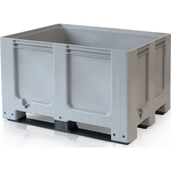 Úložný box Plastový bigbox pevný - 3 ližiny, DxŠxV: 120x100x76 cm, objem 610 l