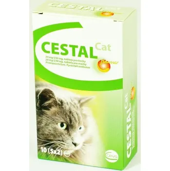 Lék pro psa a kočku Cestal Cat veterinární tablety 10 ks