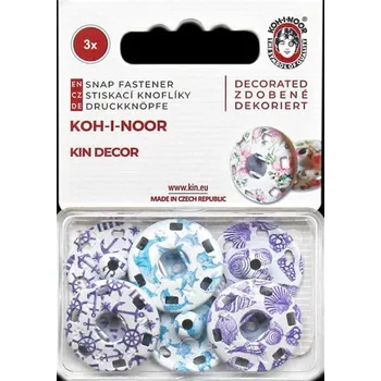 Knoflík Knoflíky stiskací, patentky v.8/21mm, 3ks/moře