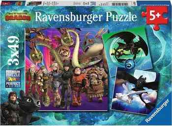 Puzzle Ravensburger Jak vycvičit draka III 3 x 49 dílků