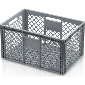 Úložný box Plastová EURO přepravka děrovaná, 60x40x32 cm, nosnost 30 kg