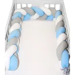 Baby Nellys Pletený Cop modrý/bílý/šedý