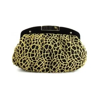 Kabelka Psaníčko Menbur, černá+zlatá, 82995