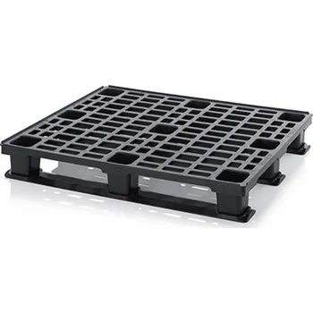 ESD plastová paleta se 3 ližinami, 120x100x15,5 cm