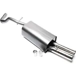 TA Technix sportovní výfuk VW Golf IV, 2x 76 mm rovná nerezová koncovka s pertlem