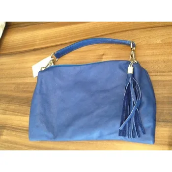 Kabelka Kožená kabela psaníčko, modrá, malá