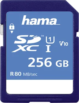 Paměťová karta Hama SDXC 256 GB Class 10 UHS-I U1 V30 (123997)