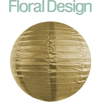 Stuha Lampion 25cm zlatá