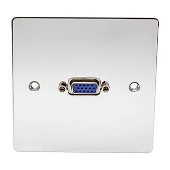 Elektrická zásuvka Lindy Čelo zásuvky VGA, kov, stříbrné (60214) - 25.43.0451