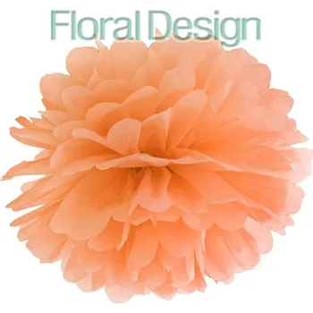 Pom Pom 35cm papírový oranžová
