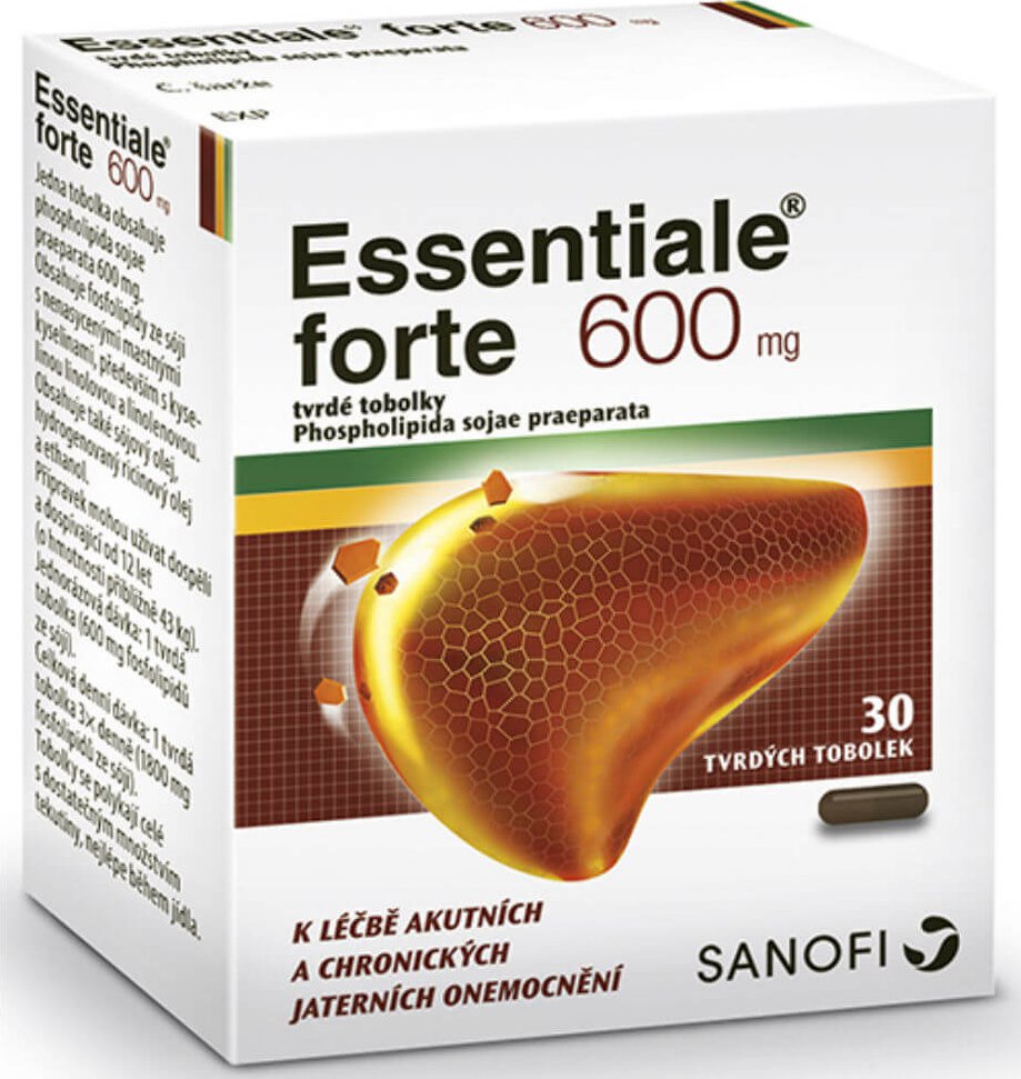 Foto Lék na žaludek, slinivku a játra Essentiale Forte 600 mg 30 cps ...