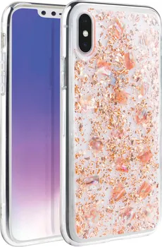 Pouzdro na mobilní telefon Uniq Hybrid Lumence Clear pro iPhone XS Max růžovo zlaté