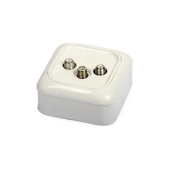 Elektrická zásuvka TV/R/SAT zásuvka koncová GAR-3F-BG-DK-SAT (povrchová)