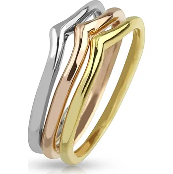 Souprava šperků Šperky4U Sada 3kusů prstenů - velikost 50 - BX2006