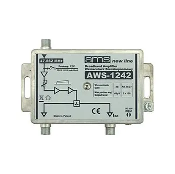 Anténní zesilovač Anténní zesilovač AWS-1242 (47-862MHz, 26dB, 2x výstup)