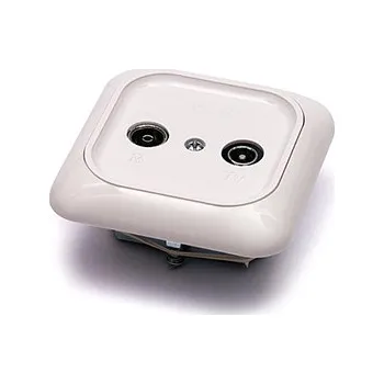 Elektrická zásuvka TV/R zásuvka průběžná GAP-10-BG-DK - 10 dB