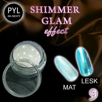 Přípravek na nehty Pyl na zdobení nehtů - Efekt Shimmer Glam 09 (A)