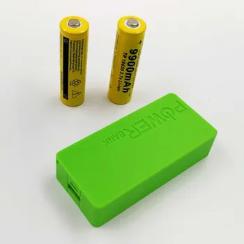 Powerbanka USB Power Banka na 2x 18650 baterie zelená