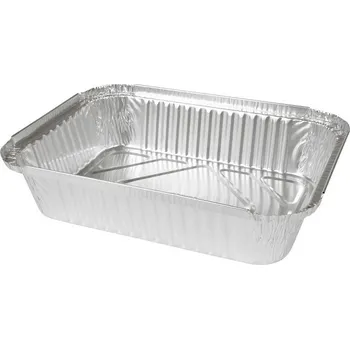 Jednorázové nádobí Hliníková miska / vanička ALU zapékací hranatá 1850 ml (90 ks)