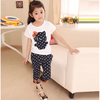 Tričko s kočičkou a tepláčky Věk: 4T, Barva: Bílá