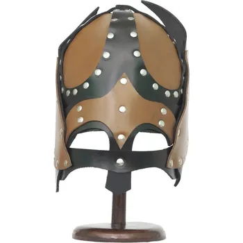Šermířská maska Chladné Zbraně Kožená helma "BRUTUS SWORDSMAN"
