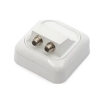 Elektrická zásuvka SAT zásuvka dvojnásobná GIS-F1-2/N + rámeček