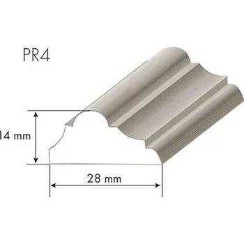 Stavební profil Lišta profilová PR4 14 x 28 x 2000 mm smrk
