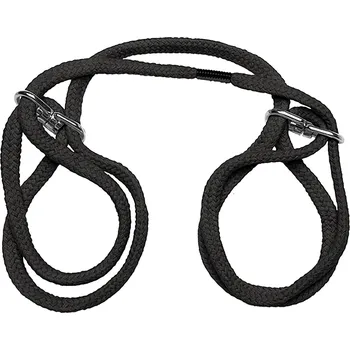 Doc Johnson Japanese Style Bondage Cotton Cuffs Wrist or Ankle Black