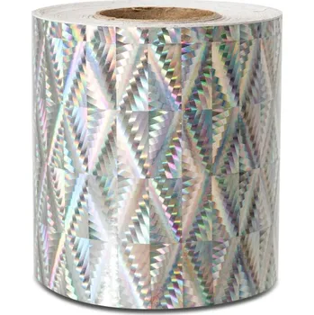 Lepicí páska Hologramová samolepicí páska motiv 7 kosočtverce - šíře 10cm - stříbrná