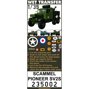Plastikový model HGW 1/35 Scammel Pioneer SV2S - Popisky