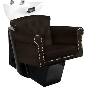 Kadeřnické křeslo Kadeřnický mycí box BERLIN - hnědý