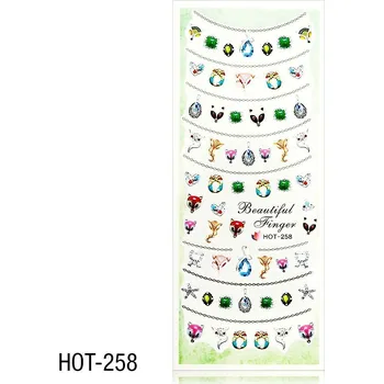 Vodolepky na zdobení nehtů - velký list 12,7 x 5,5cm HOT-258 (A)