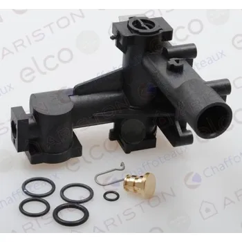 Příslušenství pro ohřívač vody ARISTON Výstupní hydroblok topení - levý pro kotle ARISTON platforma GALILEO, EVO; ND 65105091-0 (65105091, 65105182)