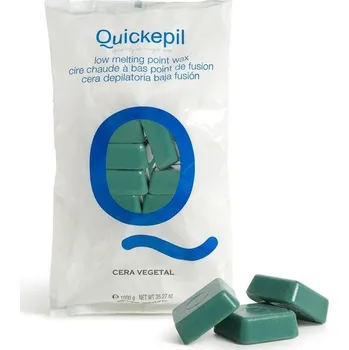 Tvrdý vosk na depilaci QUICKEPIL zelený 1kg (AS)