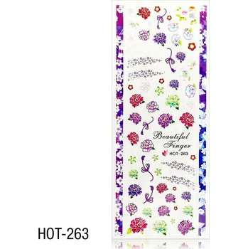 Vodolepky na zdobení nehtů - velký list 12,7 x 5,5cm HOT-263 (A)